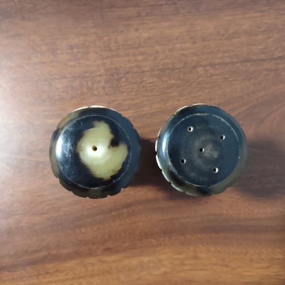Vintage Viking Bovine Horn Salt And Pepper Shakers - Picture 3 of 5